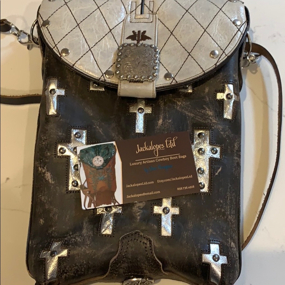 Jackalope luxury artisan cowboy boot bag new - Picture 10 of 11